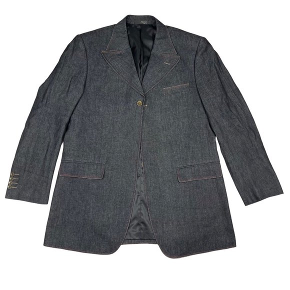 24:7 Inc Denim Blazer Men's 42 - Picture 1 of 8